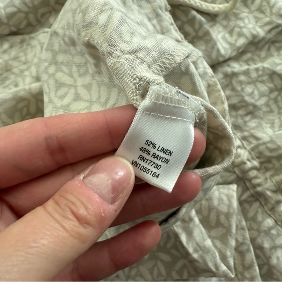 New Merona Linen Cottage Core Floral Dress - Picture 4 of 5